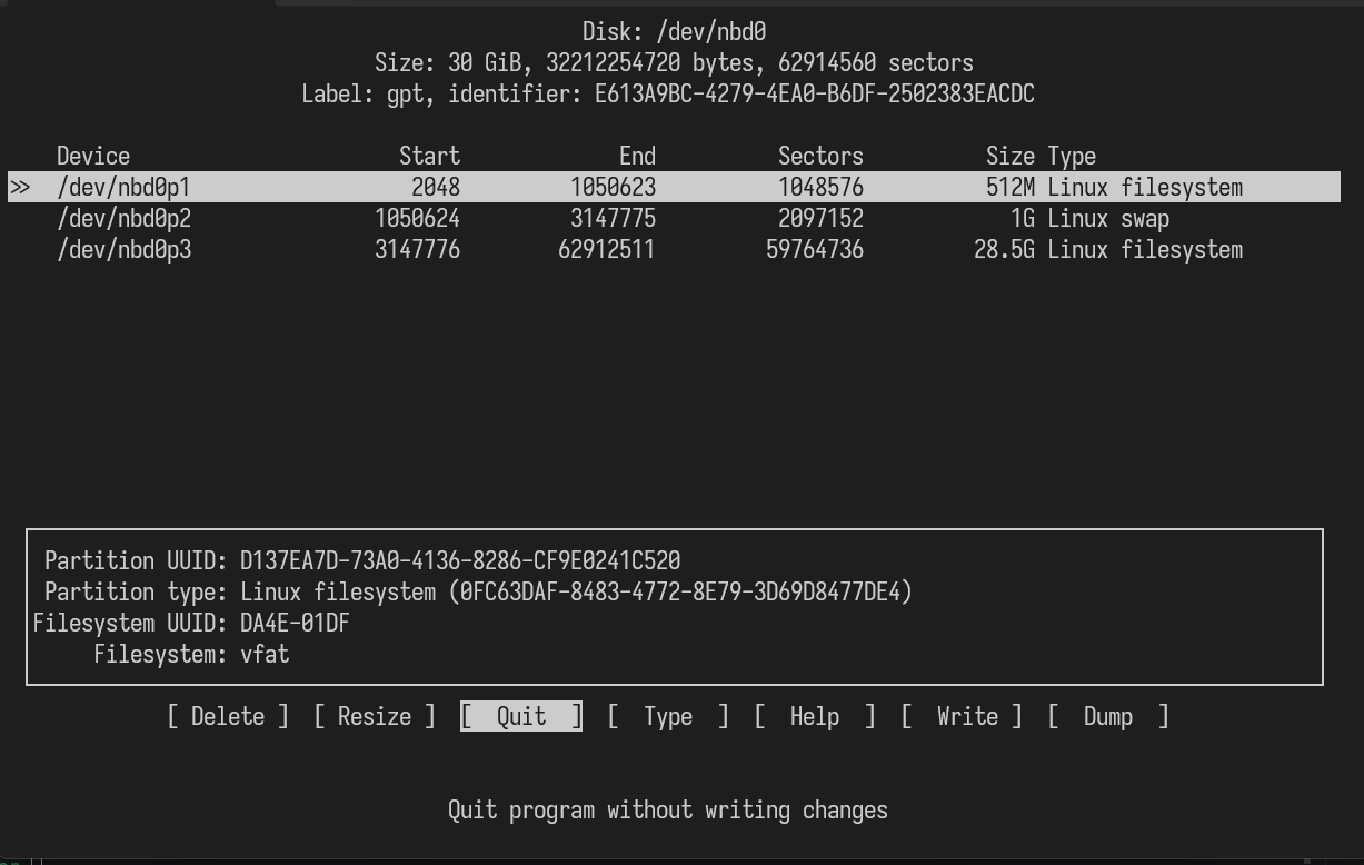 cfdisk